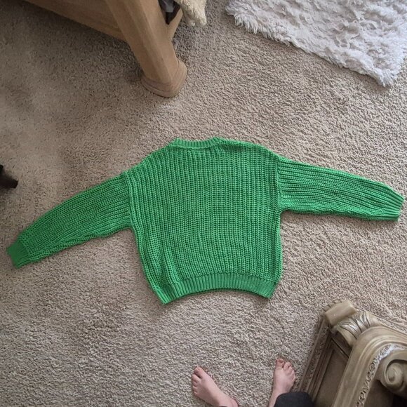 Noisy May Chunky Knit Green Sweater - Picture 1 of 5